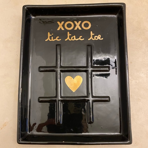 Other - Catch All Dish “Tic Tac Toe” Black and Gold